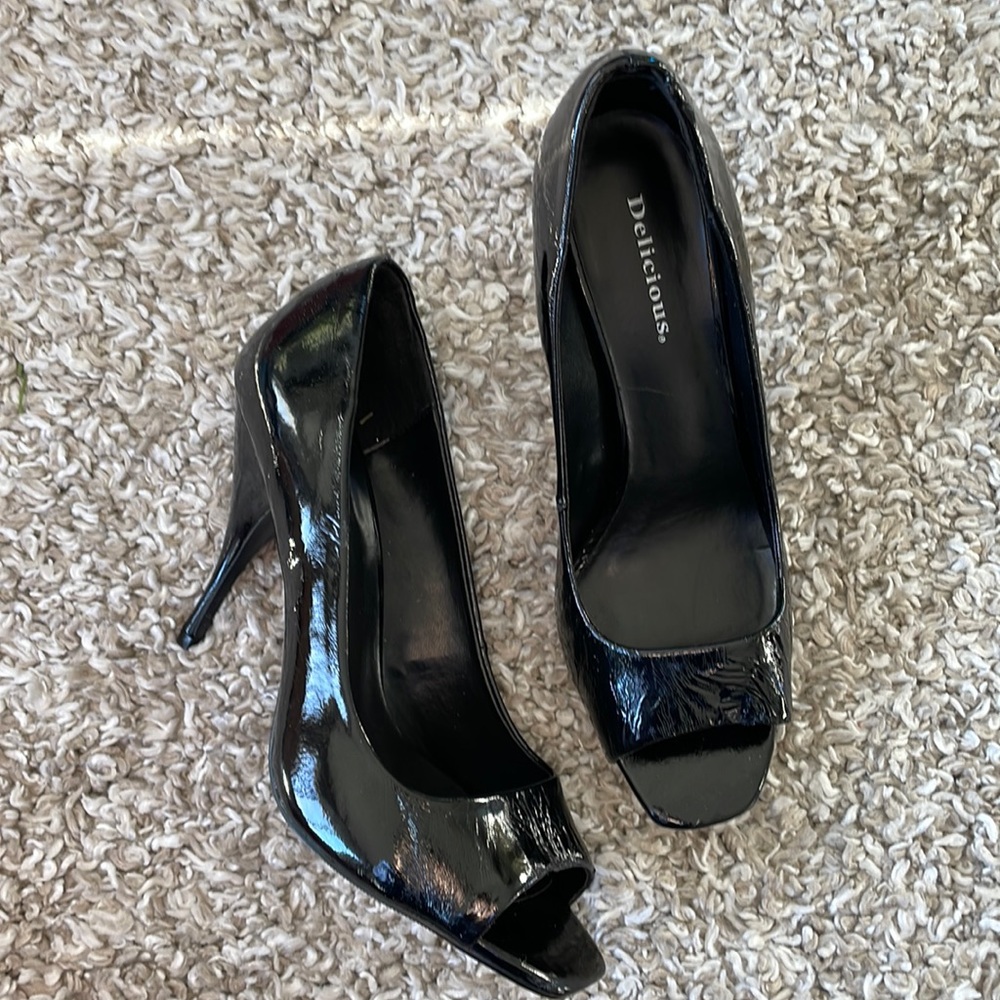 Black Open Toed Heels